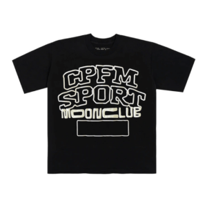 Front view of CPFM Sport Moonclub T-Shirt with graphic print