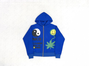 Earth First Blue Hoodie Front View