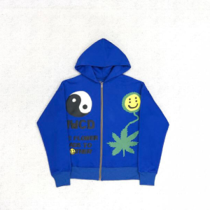 Earth First Blue Hoodie Front View