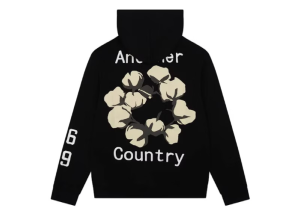 Back view of Denim Tears x CPFM Cactus Tears Black Hoodie