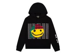 Front view of Denim Tears x CPFM Cactus Tears Black Hoodie