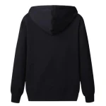 Black Ye Must Be Born Again Hoodie back view plain design