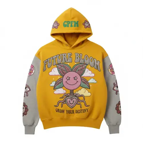 CPFM Future Bloom Hoodie back view with complementary artwork