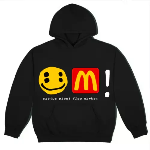 CPFM McDonald’s Icons Hoodie front view with puff-print graphics