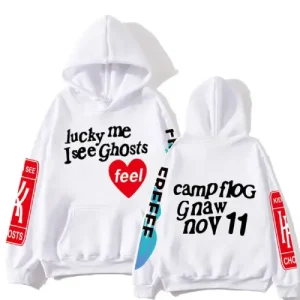 CPFM x Kanye West Lucky Me I See Ghosts Hoodie front view with bold graphic print