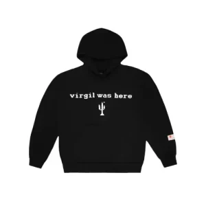 Cactus Plant Flea Market VAA CPFM Virgil Was Here Hoodie front view in black