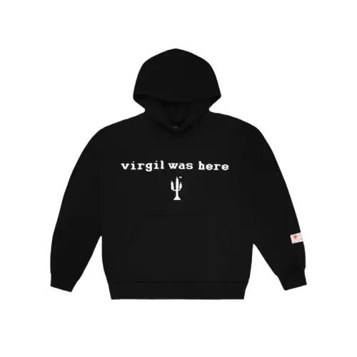 Cactus Plant Flea Market VAA CPFM Virgil Was Here Hoodie front view in black