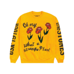 Front view of CPFM Rolling Stones USA 19 Tour Crewneck Gold