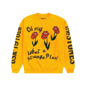 Front view of CPFM Rolling Stones USA 19 Tour Crewneck Gold