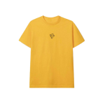 Front view of CPFM X Anti Social Social Club Tee in yellow with logo print