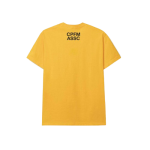 Back view of CPFM X Anti Social Social Club Tee in yellow with signature graphic