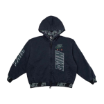 Front view of CPFM x Nike Work Jacket Black with button closure and utility pockets