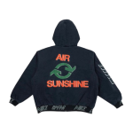 Back view of CPFM x Nike Work Jacket Black with minimalist branding