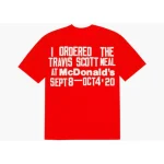 CPFM x Travis Scott 4 CJ Burger Mouth T-Shirt Red back view