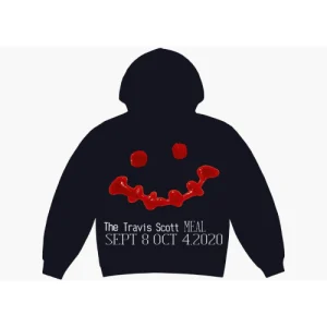 CPFM x Travis Scott 4 CJ Ketchup Hoodie Black front view