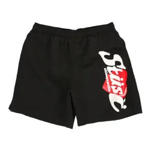 Front view of Stussy x CPFM Water Shorts with bold graphic print